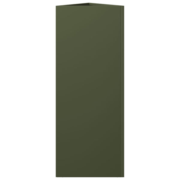 Olivgrüne Gartenblumentöpfe Amelita 30x26x75cm (2)