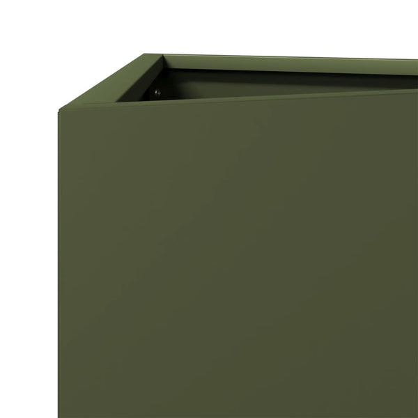 Olivgrüne Gartenblumentöpfe Amelita 30x26x75cm (2)