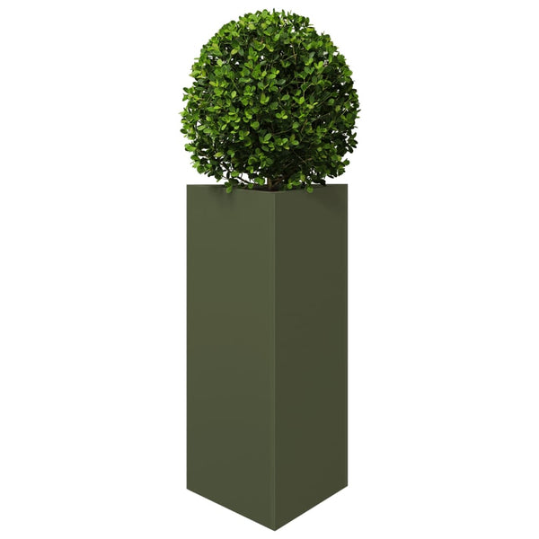 Grüner Gartenblumenkasten Amelita 40x34,5x70cm (Stahl)