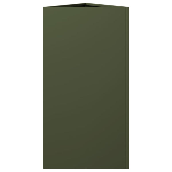Grüner Gartenblumenkasten Amelita 40x34,5x70cm (Stahl)