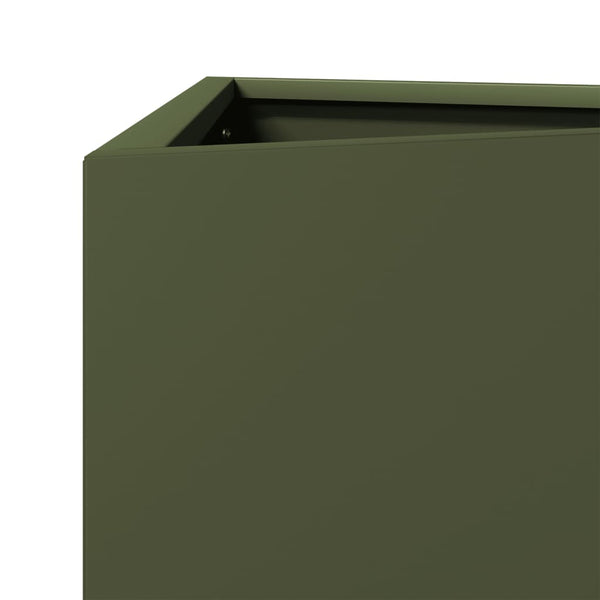 Grüner Gartenblumenkasten Amelita 40x34,5x70cm (Stahl)