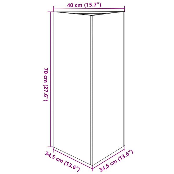 Grüner Gartenblumenkasten Amelita 40x34,5x70cm (Stahl)