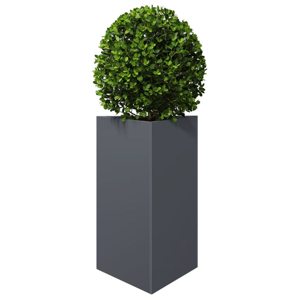 Anthrazitfarbener Blumenkasten Amelita 50x43x75cm (Stahl)