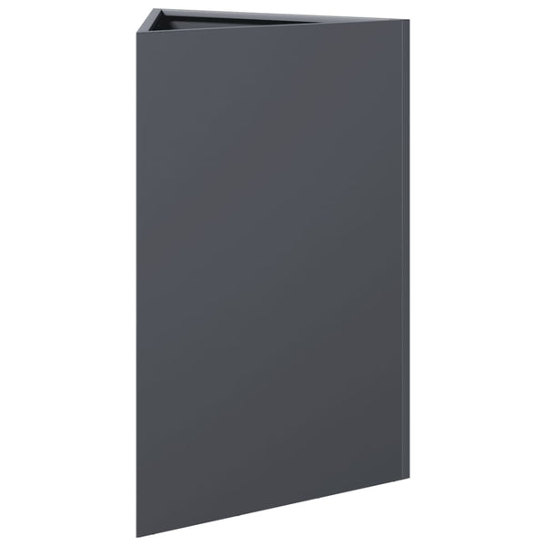Anthrazitfarbener Blumenkasten Amelita 50x43x75cm (Stahl)