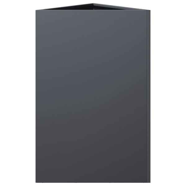 Anthrazitfarbener Blumenkasten Amelita 50x43x75cm (Stahl)