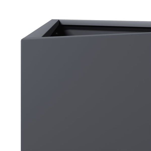 Anthrazitfarbener Blumenkasten Amelita 50x43x75cm (Stahl)