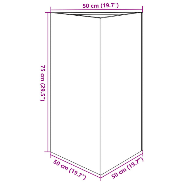 Anthrazitfarbener Blumenkasten Amelita 50x43x75cm (Stahl)