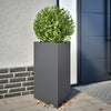 Anthrazitfarbener Blumenkasten Amelita 50x43x75cm (Stahl)