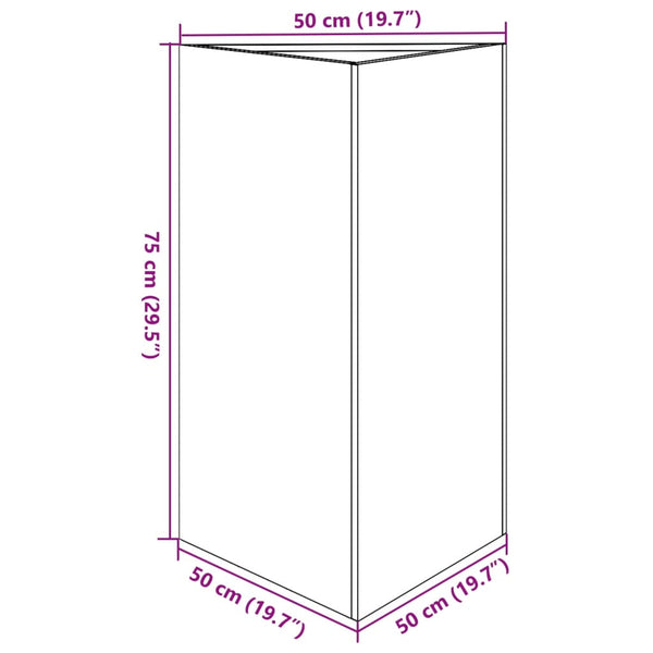 Cortenstahl-Gartenblumenkästen Amelita 50x43x75cm (2er-Set Dreieck)