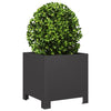 Schwarzer Gartenblumenkasten Magheti 30x30x30cm (Stahl)