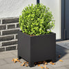 Schwarzer Gartenblumenkasten Magheti 30x30x30cm (Stahl)