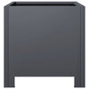 Anthrazitfarbener Blumenkasten Magheti 30x30x30cm (Stahl)