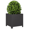 Schwarzer Gartenblumenkasten Magheti 40x40x40cm (Stahl)