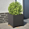 Schwarzer Gartenblumenkasten Magheti 40x40x40cm (Stahl)