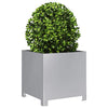 Verzinkter Gartenblumenkasten Magheti 40x40x40cm (Stahl)