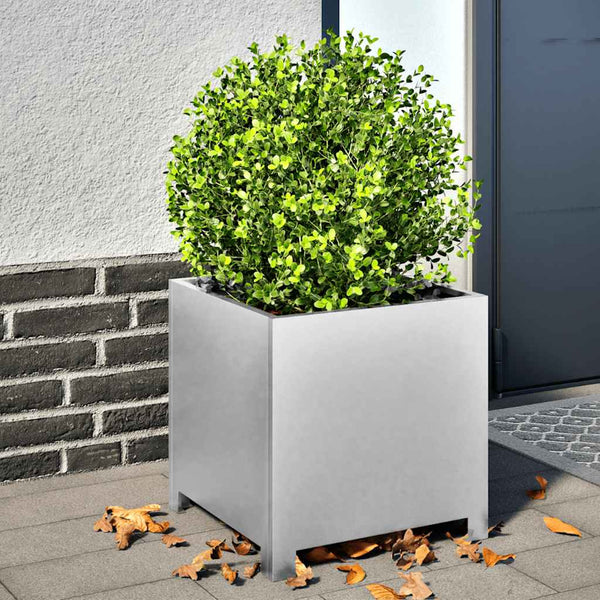 Verzinkter Gartenblumenkasten Magheti 40x40x40cm (Stahl)