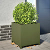 Olivgrüner Blumenkübel Magheti 50x50x50cm (Stahl)