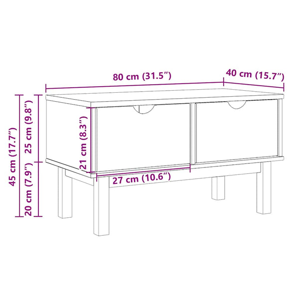 Flurbank Beadie 80x40x45cm (Kiefer)
