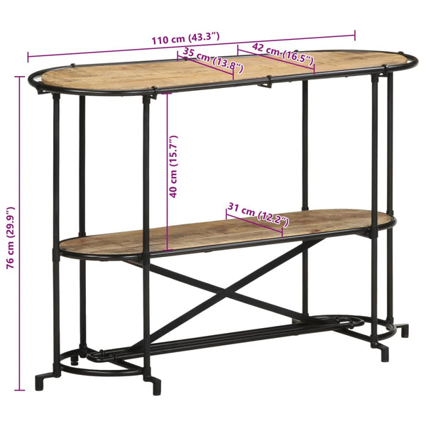 Konsolentisch Danial 110x42x76cm (Massivholz raue Mango)