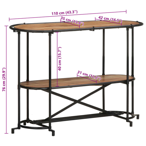 Konsolentisch Danial 110x42x76cm (Akazienholz)