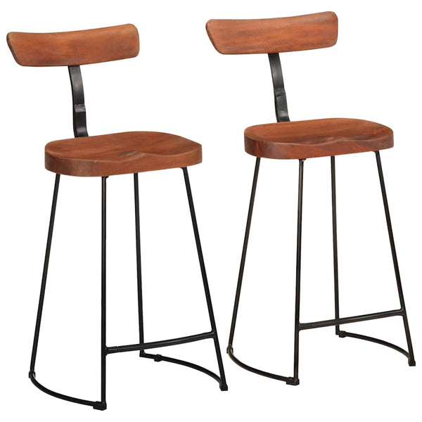 Zeldesan Barhocker 49x43x88 cm (2er-Set Mangoholz)