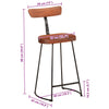 Zeldesan Barhocker 49x43x88 cm (2er-Set Mangoholz)