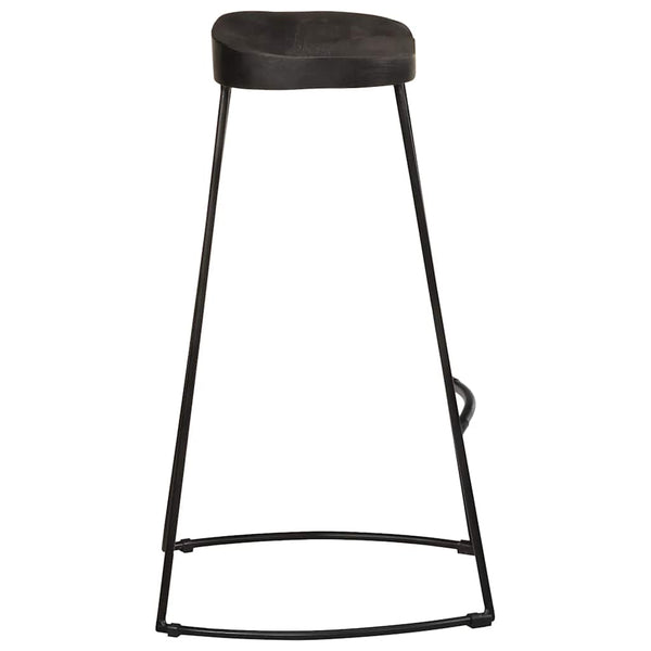 Schwarze Barhocker Zeldesan 45x40x78cm (2 Stück Mangoholz)
