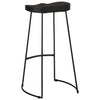 Schwarze Barhocker Zeldesan 45x40x78cm (2 Stück Mangoholz)