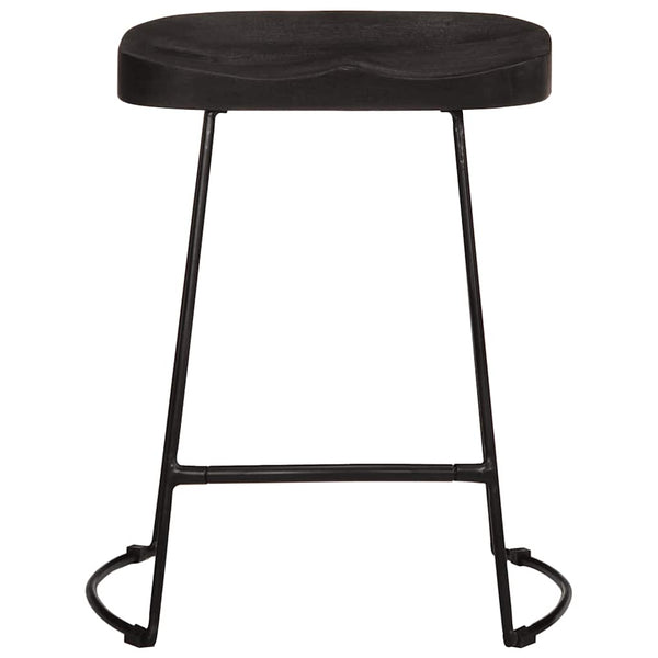 Barhocker Schwarz Zeldesan 46x38x52cm (2 St. Mangoholz)