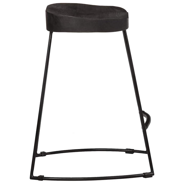 Barhocker Schwarz Zeldesan 46x38x52cm (2 St. Mangoholz)