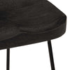 Barhocker Schwarz Zeldesan 46x38x52cm (2 St. Mangoholz)