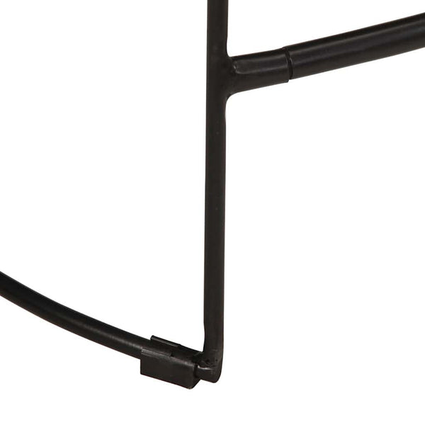 Barhocker Schwarz Zeldesan 46x38x52cm (2 St. Mangoholz)