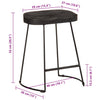 Barhocker Schwarz Zeldesan 46x38x52cm (2 St. Mangoholz)