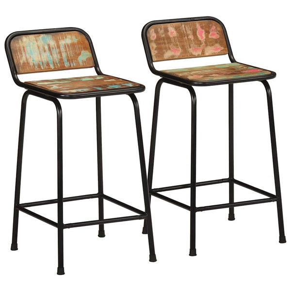 Barhocker Aktuell 46x35,5x80cm (2 St. Recycling-Massivholz)
