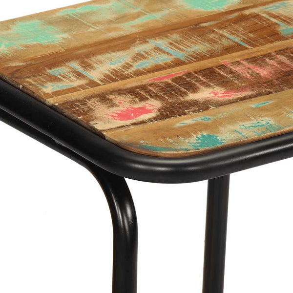 Barhocker Aktuell 46x35,5x80cm (2 St. Recycling-Massivholz)