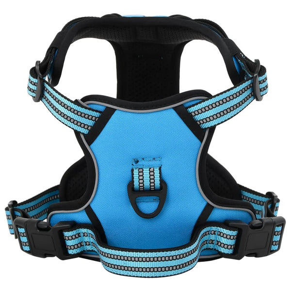 Blaues Hundegeschirr Air verstellbar (reflektierende Streifen L)