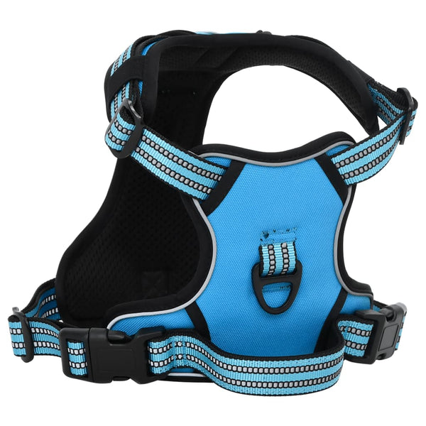Blaues Hundegeschirr Air verstellbar (reflektierende Streifen L)