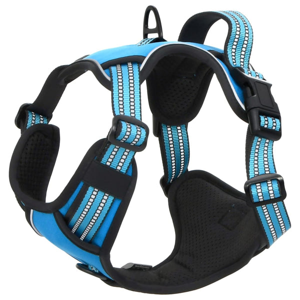 Blaues Hundegeschirr Air verstellbar (reflektierende Streifen L)