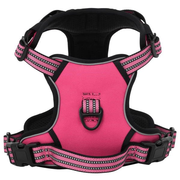 Pinkki koiran valjaat Ilmas XL (heijastavat raidat säädettävä)