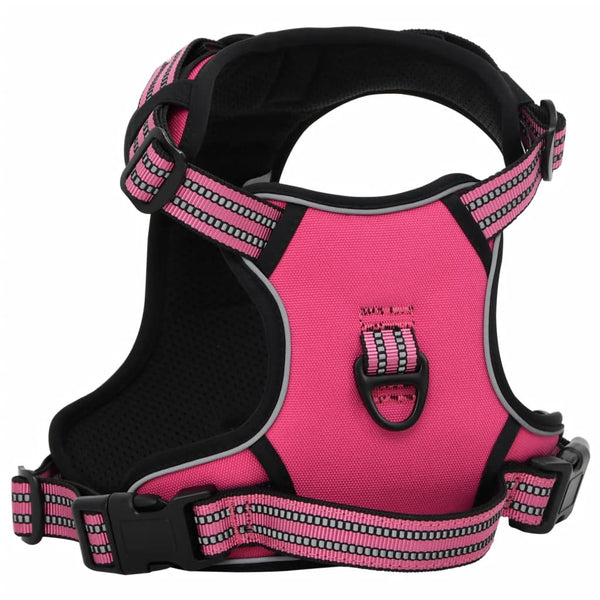 Pinkki koiran valjaat Ilmas XL (heijastavat raidat säädettävä)