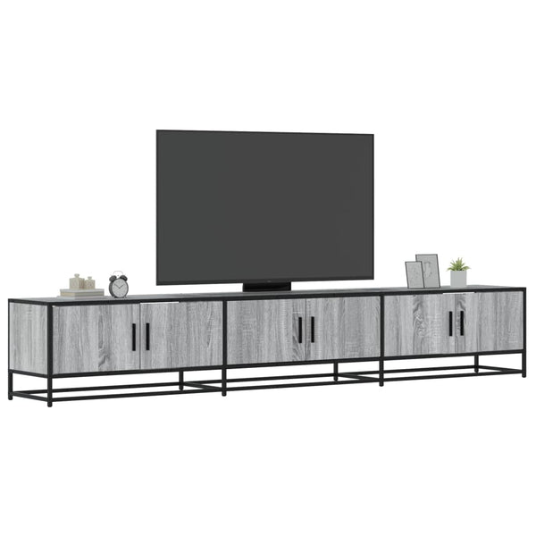 Graues TV-Möbel Solomia 240x35x41cm (Holz)