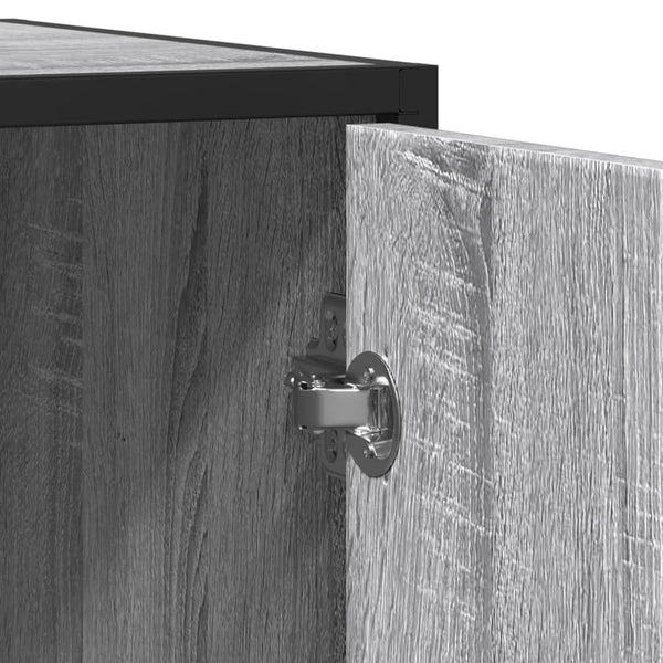 Graues Sideboard Ciuleiu 134x35x76cm (Holz)