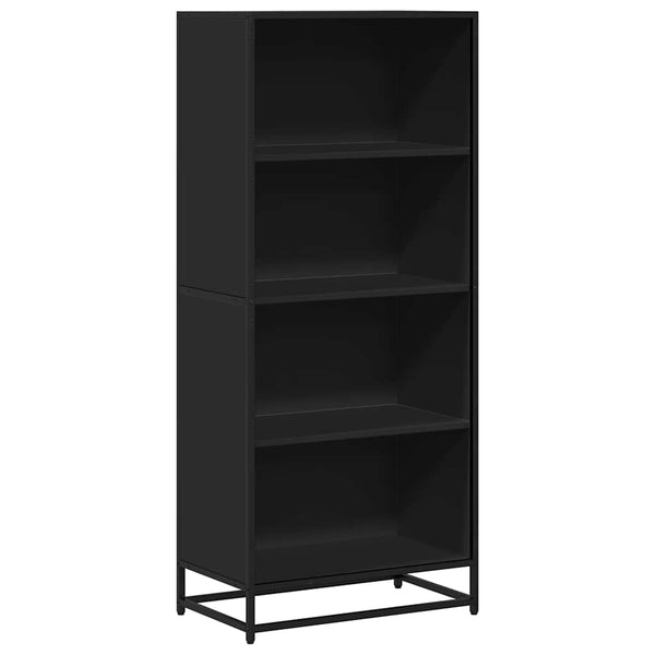 Schwarzes Bücherregal Adalber 60x35x139cm (Holz)