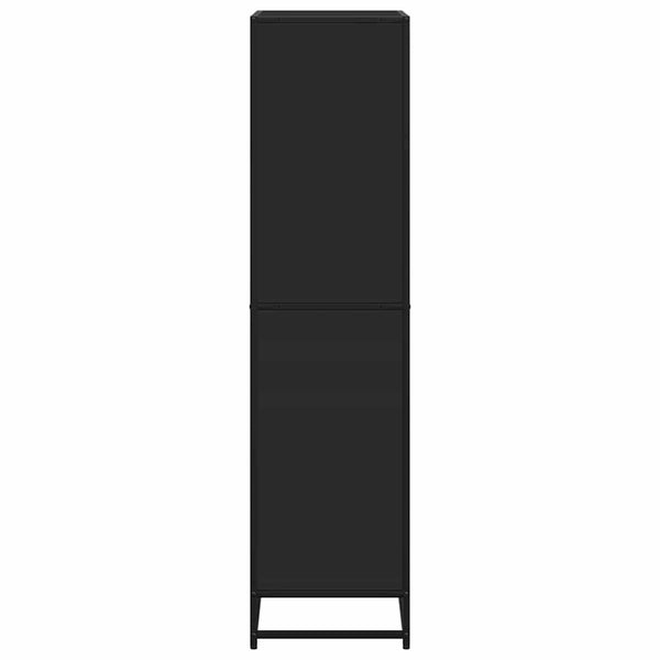 Schwarzes Bücherregal Adalber 60x35x139cm (Holz)