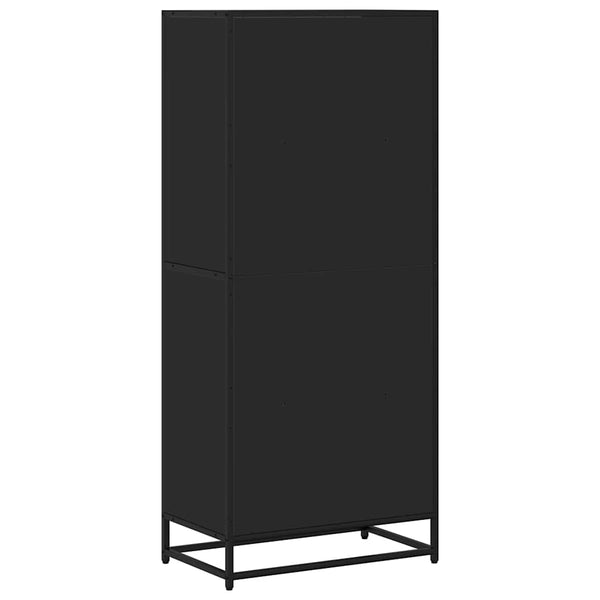 Schwarzes Bücherregal Adalber 60x35x139cm (Holz)