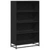 Schwarzes Bücherregal Adalber 80,5x35x139cm (Holz)