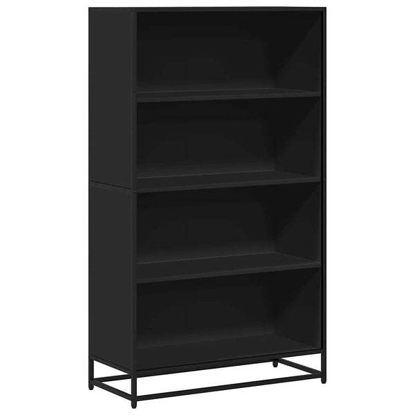 Schwarzes Bücherregal Adalber 80,5x35x139cm (Holz)