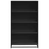Schwarzes Bücherregal Adalber 80,5x35x139cm (Holz)