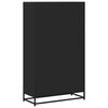 Schwarzes Bücherregal Adalber 80,5x35x139cm (Holz)