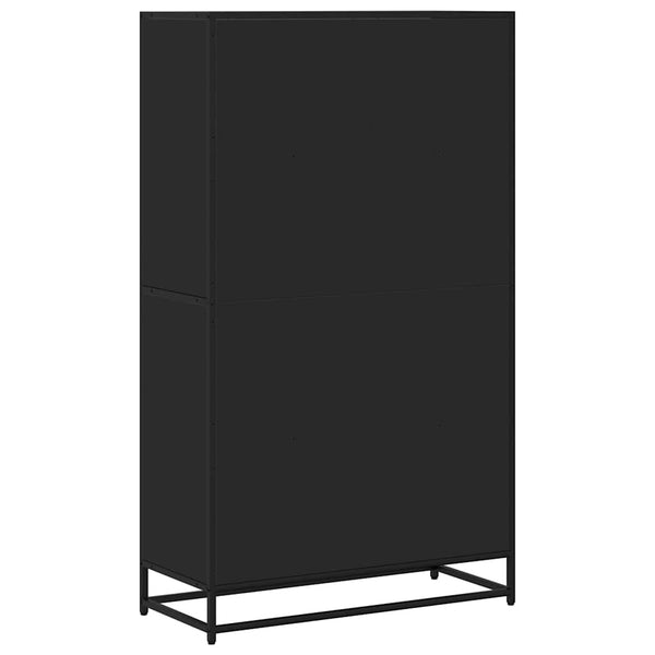 Schwarzes Bücherregal Adalber 80,5x35x139cm (Holz)
